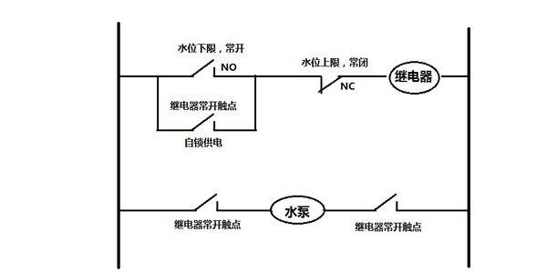 继电器与浮球控制水泵接线图