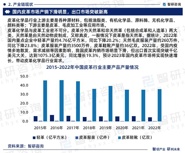 皮革化学品国内市场